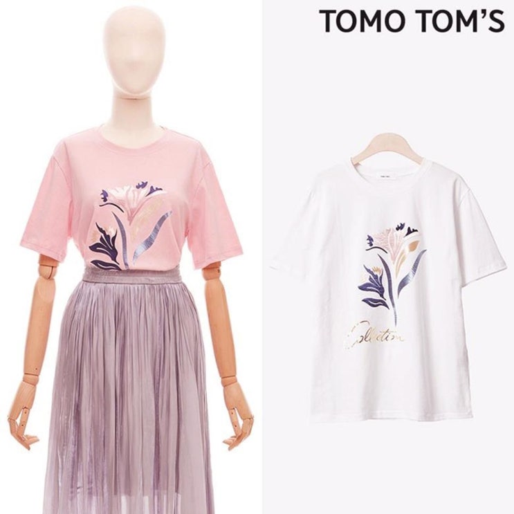  [토모톰스]플라워레터링라운드넥티셔츠_T9M1TS6190 (29,000원)