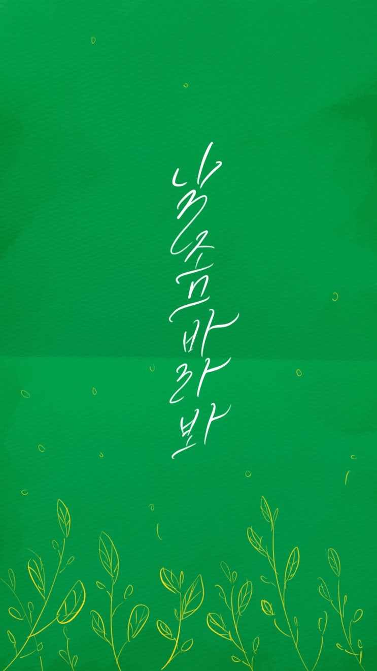  아이패드 캘리그라피 / 날좀바라봐