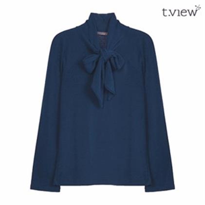  티뷰 솔리드 넥리본  티셔츠 (TNI1TS218-BL) (9,900원)