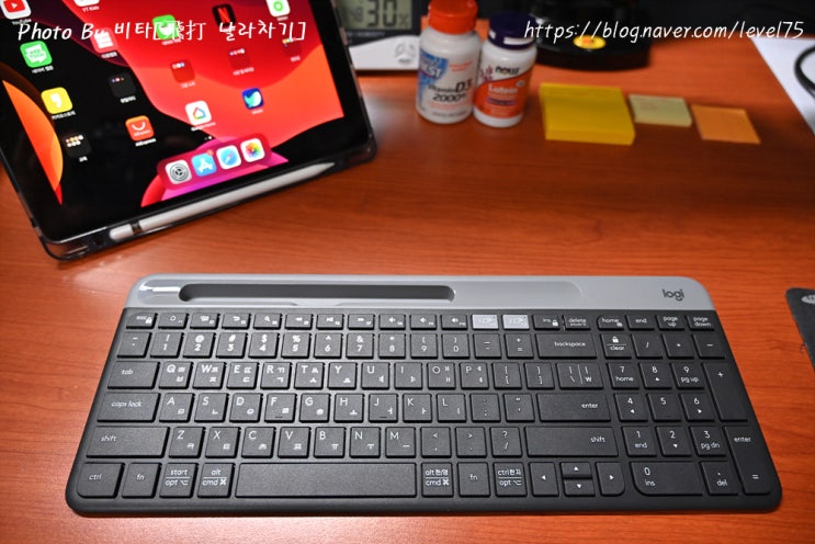  로지텍(Logitech) 저소음 슬림 무선 키보드 K580
