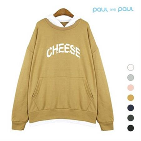  [폴앤폴] CHEESE 배색후드 (남여공용) (12,800원)
