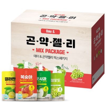  [데이앤] 곤약젤리믹스패키지 깔라만시 복숭아 풋사과 청포도 -야식이 자꾸 생각날때 
