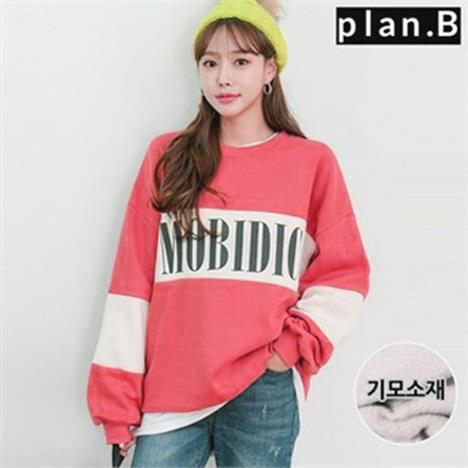  [플랜비]모비딕 배색 기모 맨투맨 티셔츠_P1912TS019D (17,730원)
