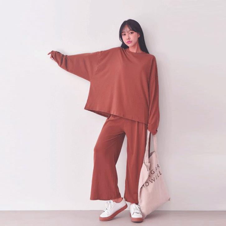  겟잇미 데일리 베이직 티셔츠 밴딩 팬츠 세트 (32,900원)