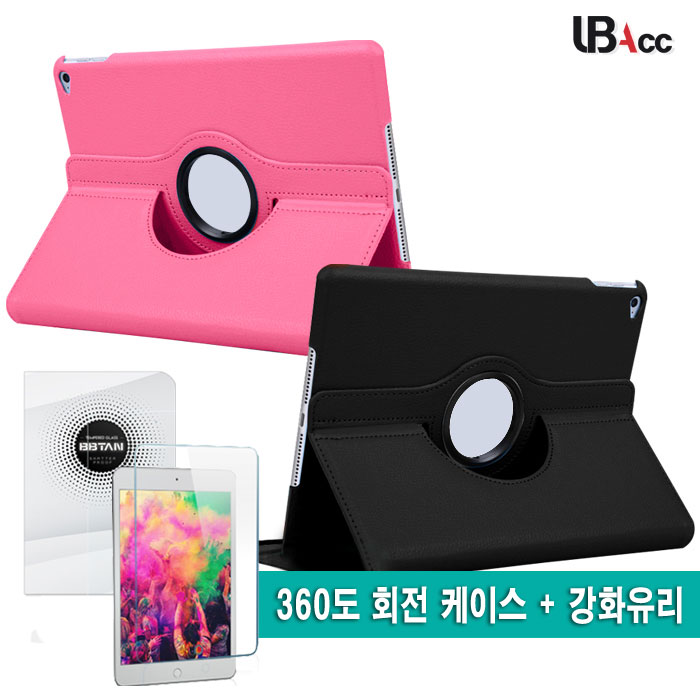   갤럭시탭A 101 With S Pen 360도 회전 케이스 템퍼드 DJS7903 P585 SMP580 보호필름 