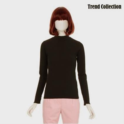  [트렌드컬렉션] Y 프릴 반 하이넥 티  - TRLA18441_09 (19,900원)