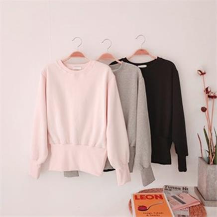  페미닌맨투맨 밴딩 무지 양기모맨투맨 (20,900원)