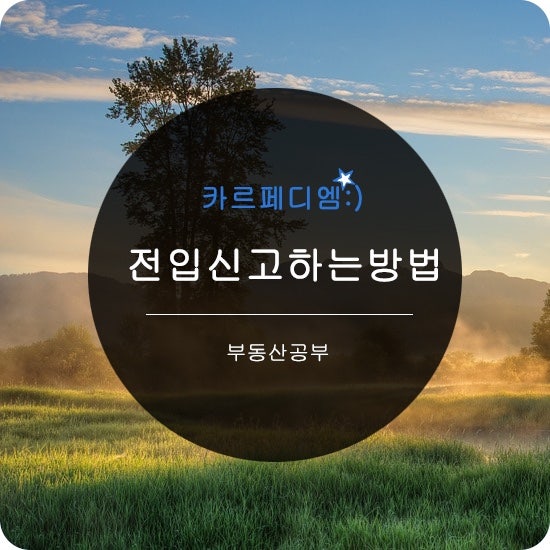 전입신고하는 방법(정부24시,관할동사무소)