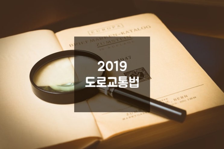2019년 도로 교통법 개정안 2019년 도로 교통법 개정안