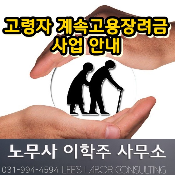 고령자 계속고용장려금 사업 안내 (일산 노무사)