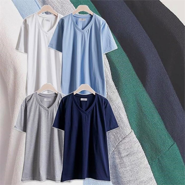  데일리 브이넥 30수 베이직 반팔티 Nw0Y45 빅사이즈 (9,600원)