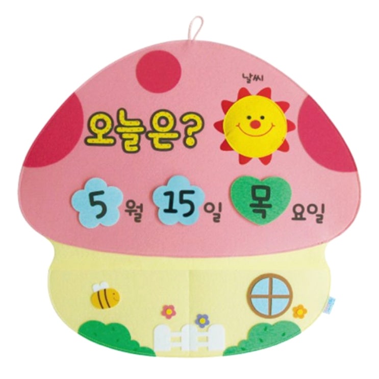   청양토이 펠트 달력 월12개 일31개 요일6개 날씨4개 오늘은 몇월 며칠 48 x 46cm 