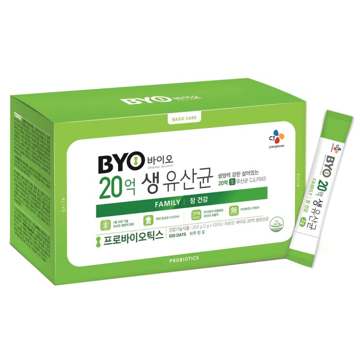   BYO 20억 생유산균 2g 100개입 