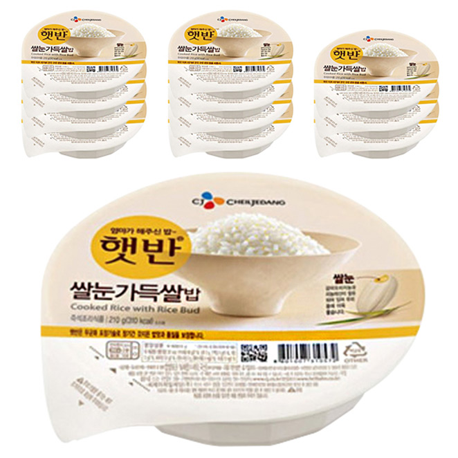   햇반 쌀눈 가득 쌀밥 210g 12개입 