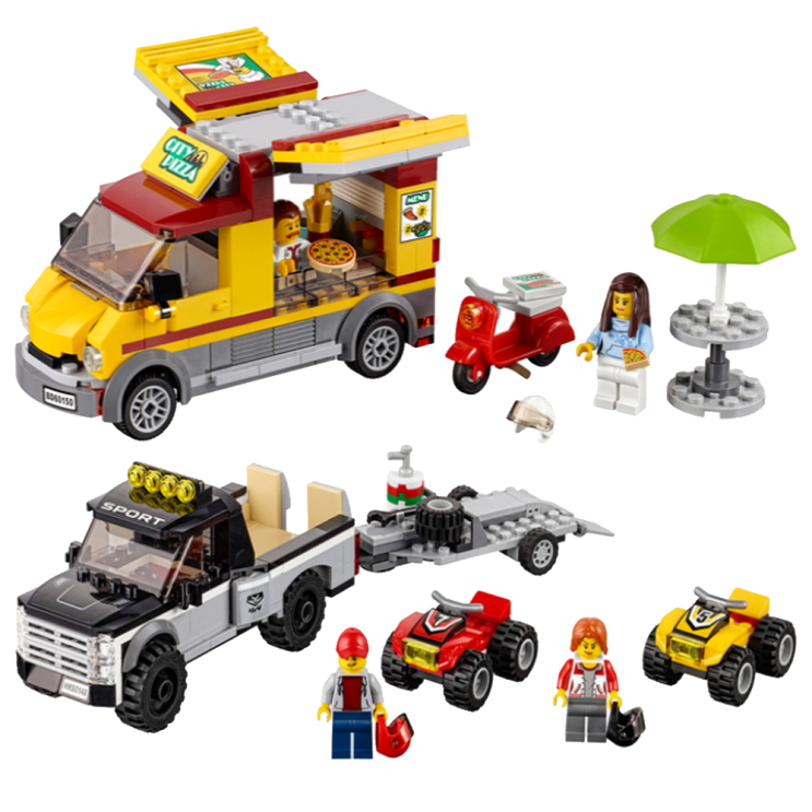   레고 시티 ATV 레이싱팀과 피자밴 60148 60150 lego 레고인테리어장식품 레고블럭 크리스마스선물 어린이날선물 아이 키덜트 창의력블록 