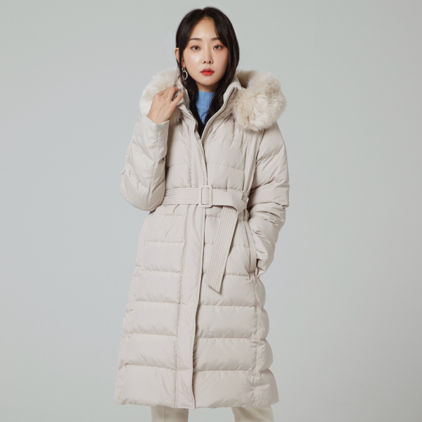   미쏘 여성용 벨티드 롱패딩 