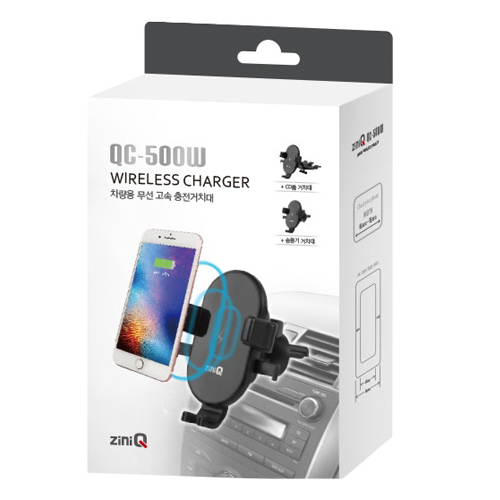   유니콘 차량용 무선충전 거치대 QC500W 혼합 색상 1개 