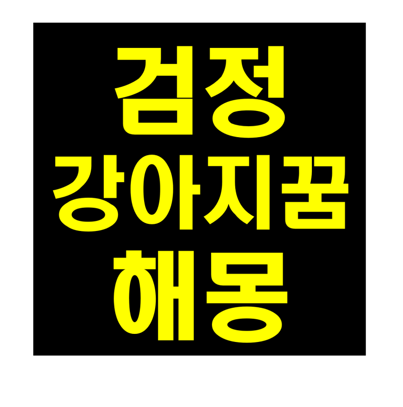 검정강아지꿈 해몽이런의미
