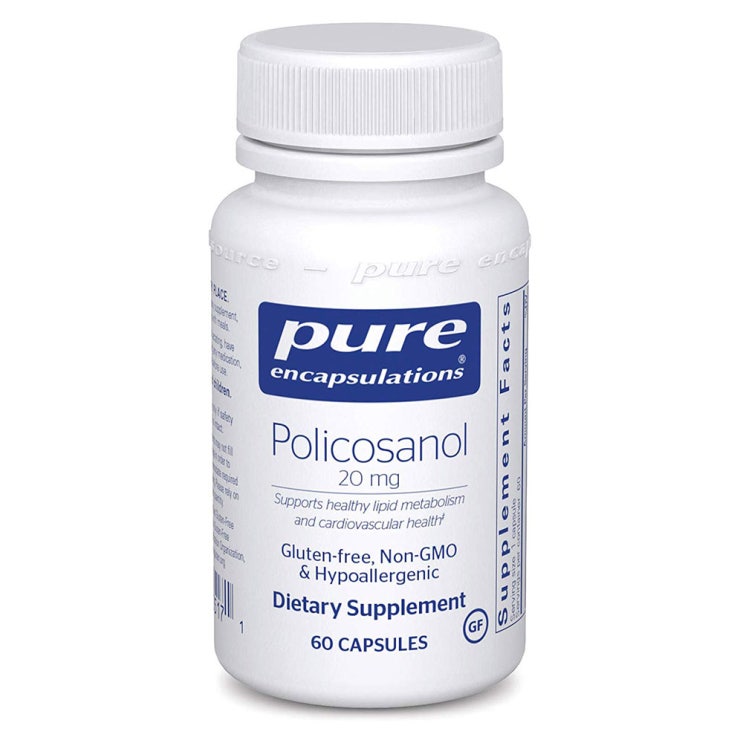   Pure Encapsulations 폴리코사놀 20mg 60캡슐 1개 