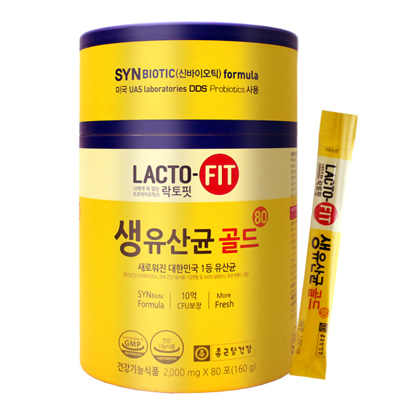   종근당건강 락토핏 생유산균 골드 80포 단품 