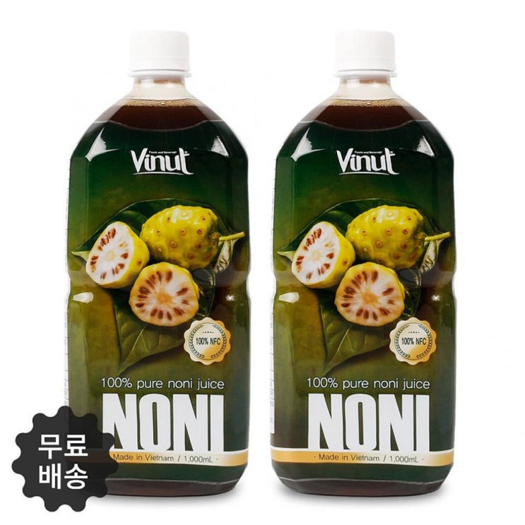   도매로드 저온압착 NFC 비넛 노니원액쥬스 1L 2병 열대과일주스 1 