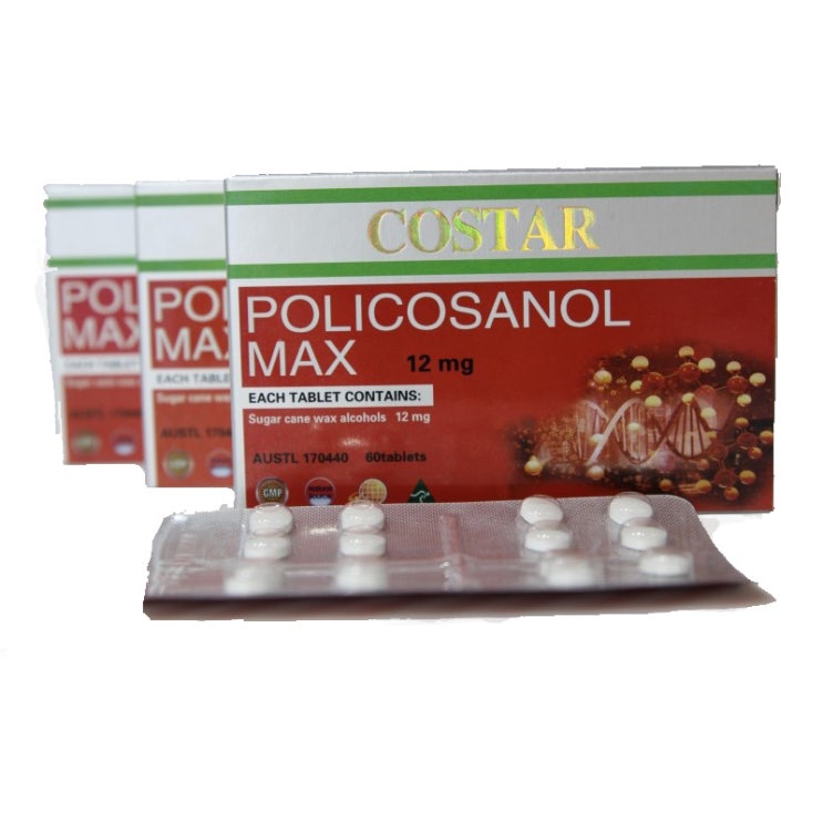   호주 코스타 폴리코사놀 12mg 60정 x 6개셋트 1년분 사은품 6개 