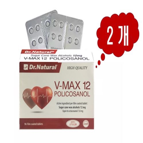  닥터내츄럴 호주 VMAX폴리코사놀 12mg 96정 콜레스테롤 벨런스X2개 1개 1 