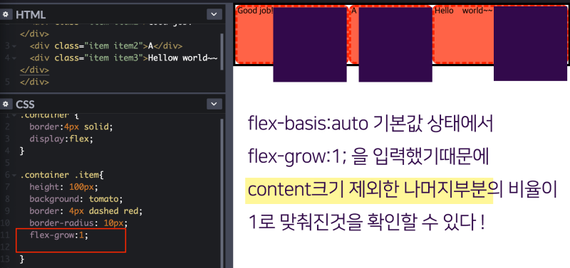 CSS | Flex items 속성 flex 해버렸지 뭐야 !! grow shrink basis 각자 노는 align-self ...