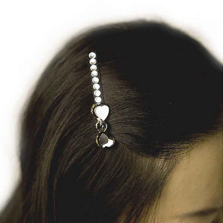  크리스탈 작은 리본 머리핀 (5,190원)