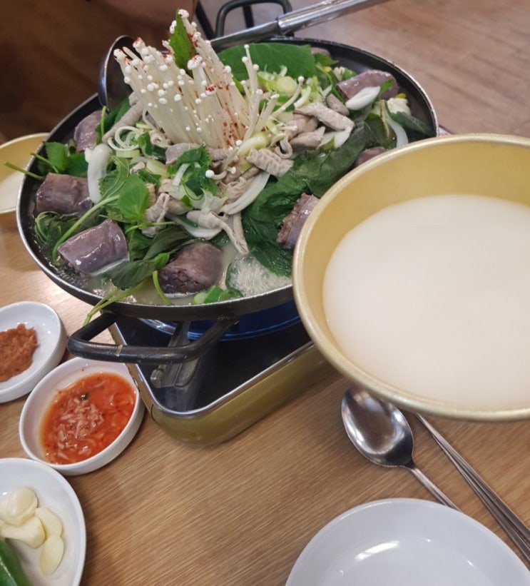  백암왕순대 곱창전골 찐이다여기 막걸리에 밥한그릇 뚝딱