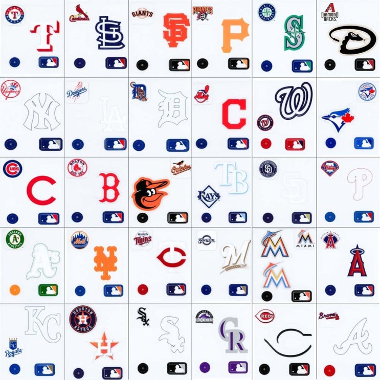   Rawlings 롤링스 헬멧 MLB 스티커 데칼 키트 토론토 블루제이스 