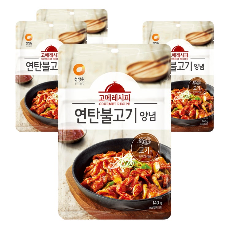   청정원 고메레시피 연탄불고기 양념 140g 4개 