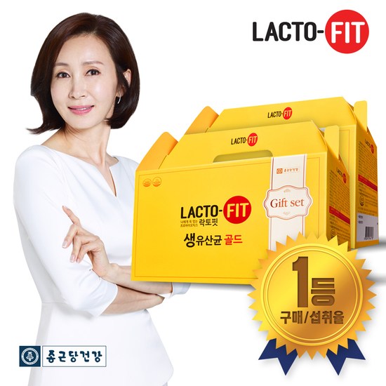   K쇼핑종근당건강 락토핏 생유산균 골드 선물세트 2세트50포x3통x2세트 중 