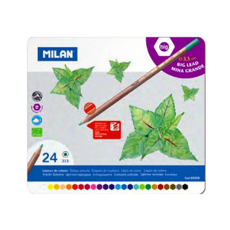 MILAN 밀란 메탈박스 24색 색연필 (14,880원)