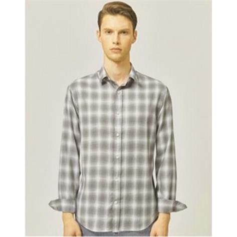  질스튜어트뉴욕 남성 그레이 체크 면혼방 긴팔셔츠 EMSH9E101G2 (73,520원)