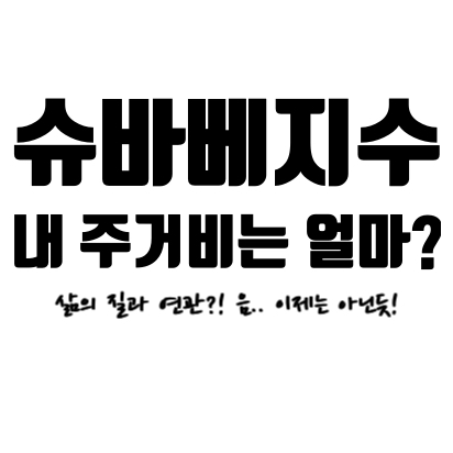  [슈바베지수] 치솟는 집값, 나의 삶의 질은?!, 나의 적절한 주거 비용은 얼마.?! 대표적인 주거 지수를 표현한 슈바베지수!