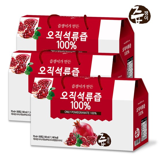   즙쟁이 석류즙 100 3박스 90포 없음 상세설명 참조 