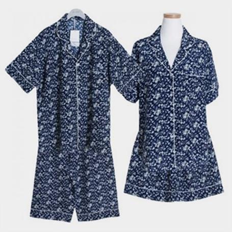 [쿠비카]플라워 레이온 투피스 커플잠옷 WM177 (139,000원)