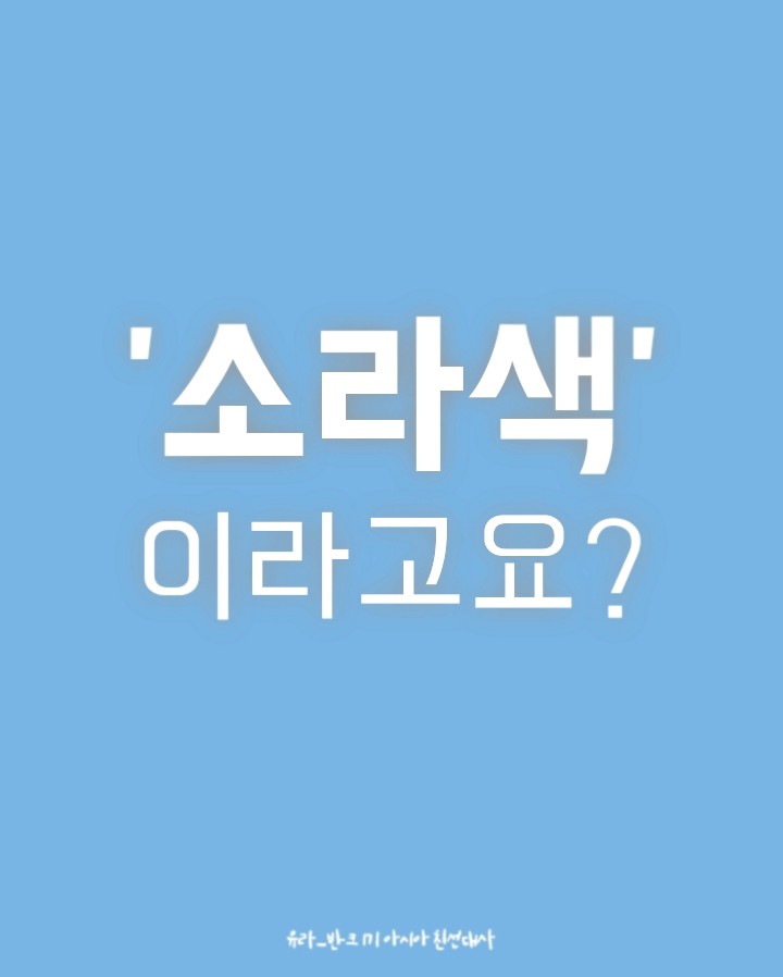  '소라색' 대신 '하늘색'