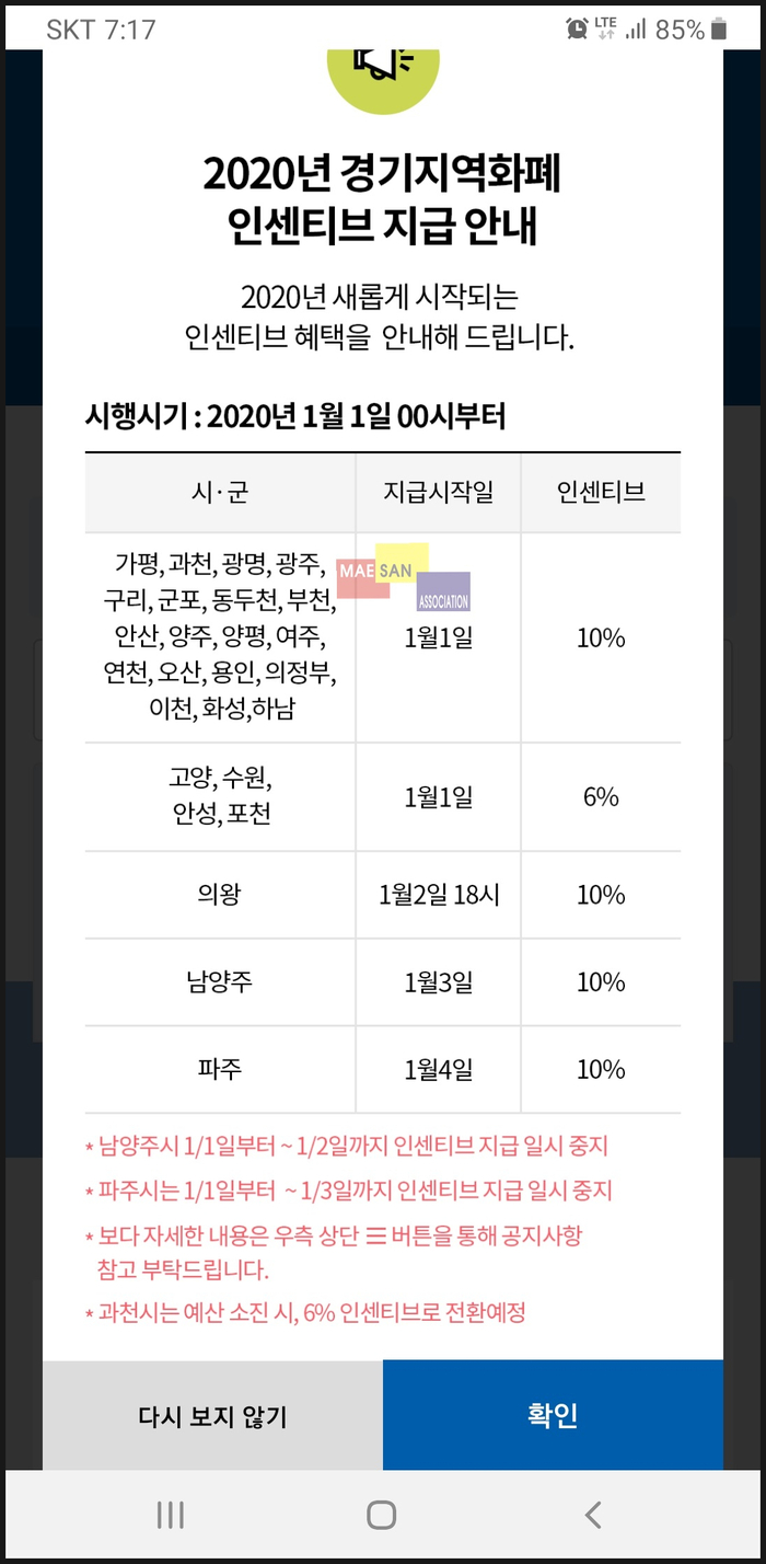 2020년 경기지역화폐의 인센티브 혜택이 새롭게 시작합니다