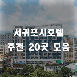 서귀포 호텔 20곳 모음!!