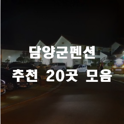  담양펜션을 즐길 수 있는 20곳