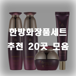  아름다운 피부를 만들기 위한 한방 화장품 세트 20개 추천