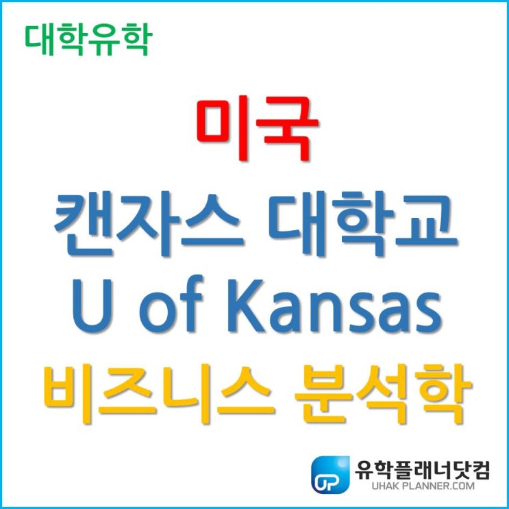  [미국 대학 유학] 캔자스대학교 100 Business School STEM 전공, Business Analytics (비즈니스 분석학)