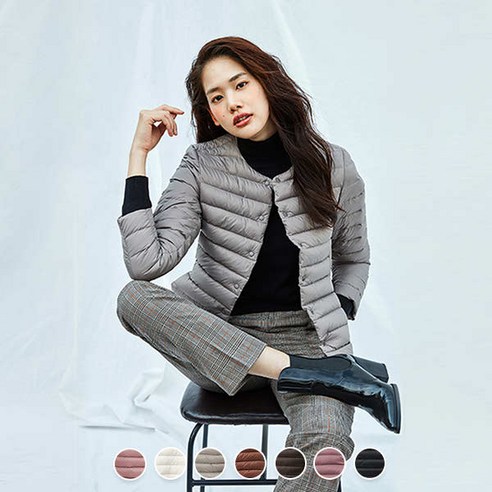  지오다노 여 초경량 크루넥 자켓 05379905