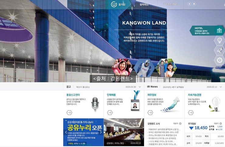 강원랜드 2019년 실적(매출, 영업이익, 영업이익률)