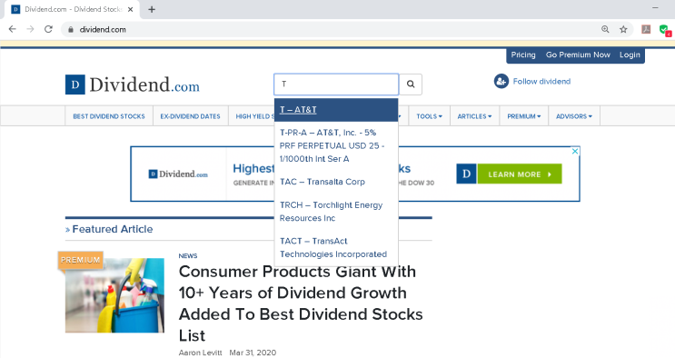  Dividend site를 활용한 배당투자