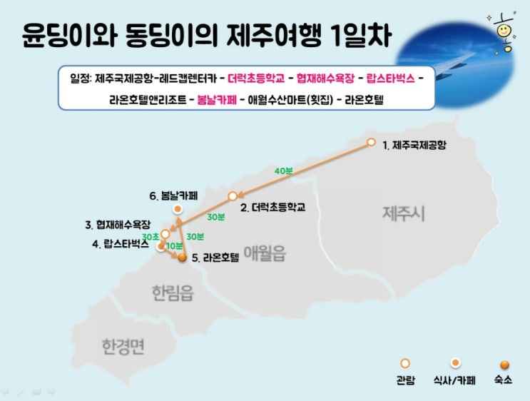 「제주도 1일차」 6월 제주도 4박5일 여행코스 (렌트카,맛집,카페 등)