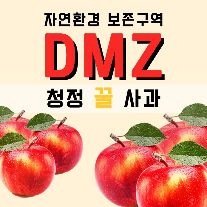 &lt;꿀딜&gt;) 자연 민간통제구역 DMZ 청정꿀사과 농장 (G마크 GAP마크) 가정용흠과5kg 예쁜사과 5kg, 1박스, 02. DMZ 가정용5kg 최저가 정보 공유