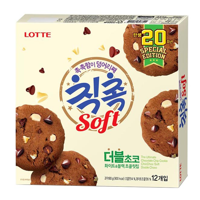  롯데 칙촉 소프트 더블초코 180g 1개